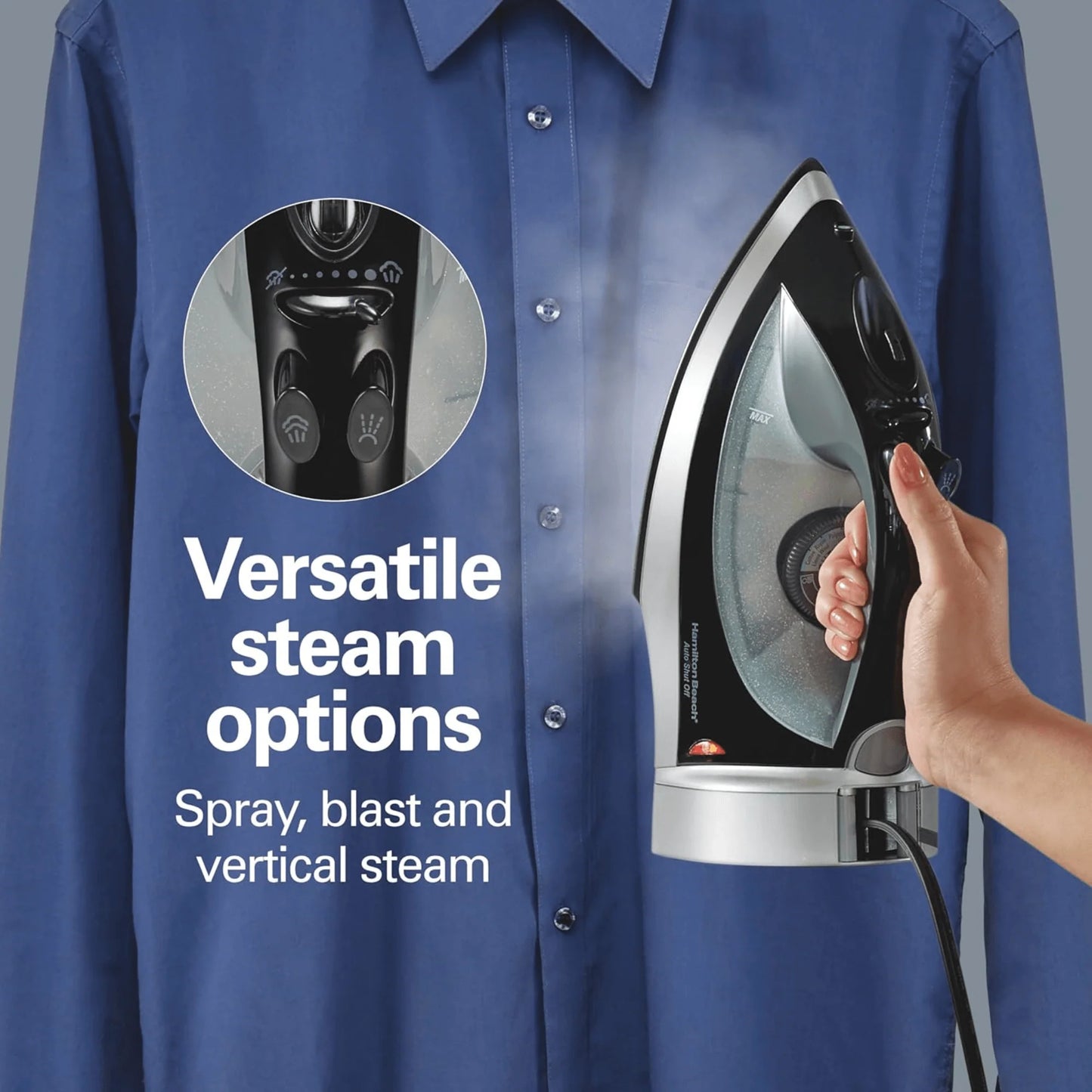Hamilton Beach Non-Stick Clothes Iron with Retractable Cord